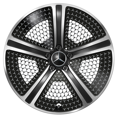 preto Sheen Mercedes Benz Forged Wheels alto de 5-Spokes EQE V295 20 polegadas
