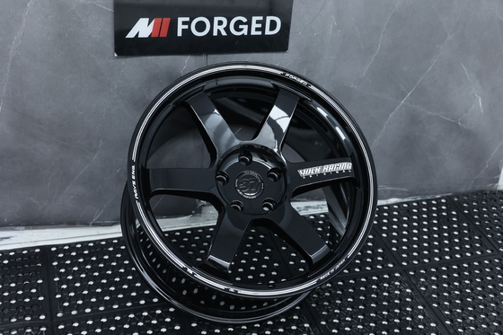 Raios TE37 Ultra Track Edition ii Volk Racing Forged Wheels Preto Brilhante