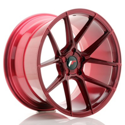 O JÚNIOR vermelho JR30 BMW da platina forjou as rodas 6061-T6 Monoblock