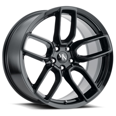 O offset 0-80mm Monoblock forjou bordas infinitas do preto do brilho do revestimento das rodas
