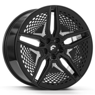 22" ajustes de rodas forjados Forgiato de Forgiato EV 001 do preto do brilho para o Tesla Model S Model X