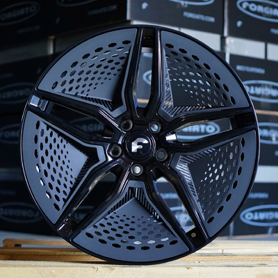22" ajustes de rodas forjados Forgiato de Forgiato EV 001 do preto do brilho para o Tesla Model S Model X