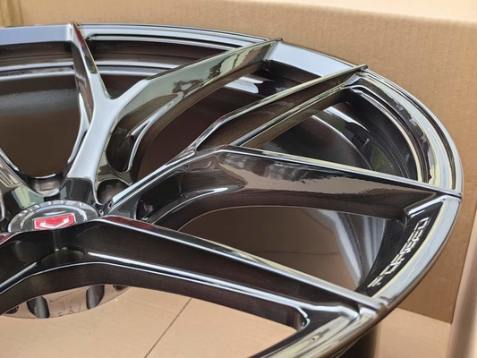 Vossen S21-01 forjou a cara preta escovada as rodas