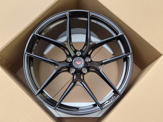Vossen S21-01 forjou a cara preta escovada as rodas