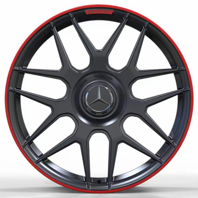 19" Matt Black With Red Lip forjaram as rodas para Mercedes Benz AMG GT