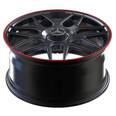 19" Matt Black With Red Lip forjaram as rodas para Mercedes Benz AMG GT