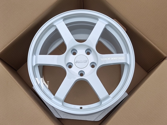 Volk que compete a SAGA TE37 S-mais o traço 18X9.5 branco +38 +45 5x114.3 5X120