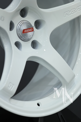 Relhas de Nismo 57CR de forja personalizada 370Z 350Z Clubsport Jantes brancos