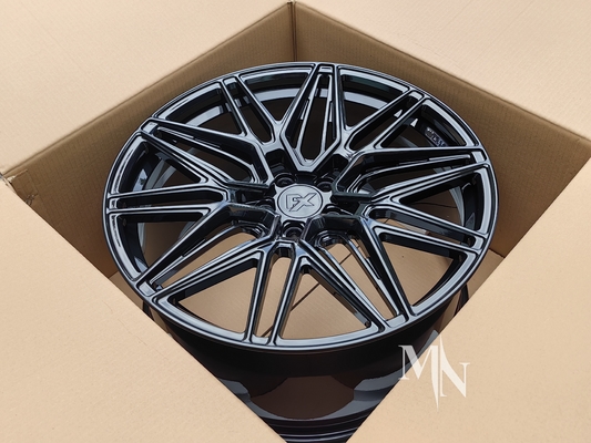 Volantes pretos brilhantes para Audi RS6 C5 C6 C7 C8 18 19 20 21 22 polegadas