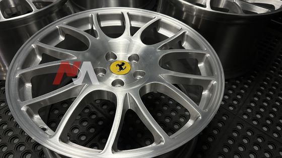 Rodas Forjadas Ferrari F430 Acabamento Escovado Transparente Maining Forged RE-01