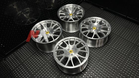 Rodas Forjadas Ferrari F430 Acabamento Escovado Transparente Maining Forged RE-01