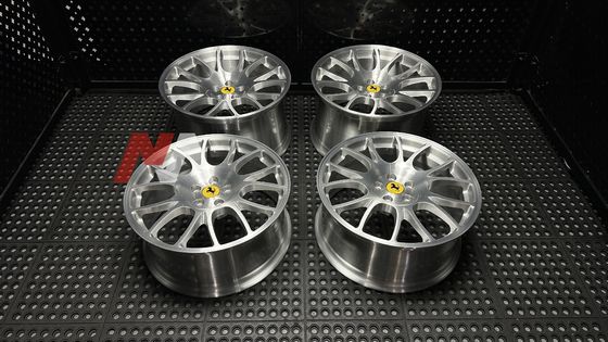 Rodas Forjadas Ferrari F430 Acabamento Escovado Transparente Maining Forged RE-01